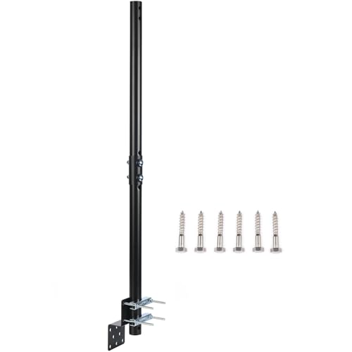 CEKAY Pole Mount with Bracket & Clamp U-Bolts for Outdoor Antennas, Signal Boosters & Weather...