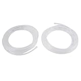 Vanky Industry 2Pcs 7.6M 25ft Clear Polyurethane Flexible Air Tube PU Tubing Pipe Hose 6mmx4mm