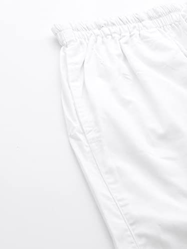 Men's White Cotton Elastic Waist Indian Pajama Pants | Loose Fitting | Sleepwear | Summer Pants |2