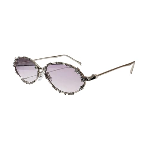 Lunettes de soleil ovales rétro punk UV400 femme et homme