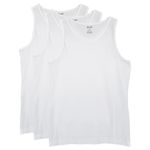 Selecta Now Men's Vest 100% Combed Cotton Sleeveless Vest Breathable Soft & Comfortable Pack of 3 Undershirt Vests