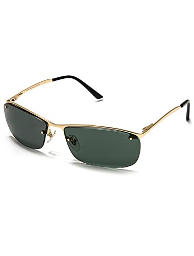 Veda Tinda Vision Rectangle Sunglasses for Women Retro 90s Y2k Shades for Men Warp Around Sport Mens Glasses UV400 Protection
