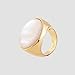 Acento anillo señoras XXL oro blanco perla piedra inoxidable Imagen de Acento anillo señoras XXL oro blanco perla piedra inoxidable