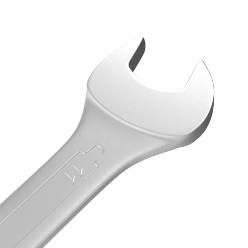 Image of Groz Combination Spanner 11 mm, Length 145 mm | DIN 3113 Standards | Chrome Vanadium, Matt Satin Chrome Combination Wrench Tool | CSP /DIN /11G