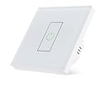 Smart Immersion Heater Timer Switch 40A 8000W, 2.4GHz WiFi Smart Switch for Water Heater & Boiler, APP & Voice Control, Touch Panel, Compatible with Alexa Google Assistant Smart Life Remote