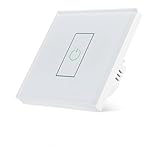 Smart Immersion Heater Timer Switch 40A 8000W, 2.4GHz WiFi Smart Switch for Water Heater & Boiler, APP & Voice Control, Touch Panel, Compatible with Alexa Google Assistant Smart Life Remote