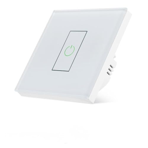 Smart Immersion Heater Timer Switch 40A 8000W, 2.4GHz WiFi Smart Switch for Water Heater & Boiler, APP & Voice Control, Touch Panel, Compatible with Alexa Google Assistant Smart Life Remote