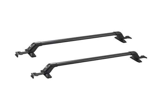 Barres de toit longitudinales avec barre transversale de toit réglable pour porte-bagages