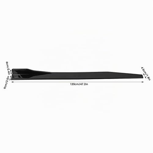 2 Pezzi Minigonne Laterali Rocker Pannello di Estensione Splitter Labbro Auto in Fibra di Carbonio Gonna Laterale Estensione Pannello Rocker Body Kit Universale 120Cm Nero Lucido