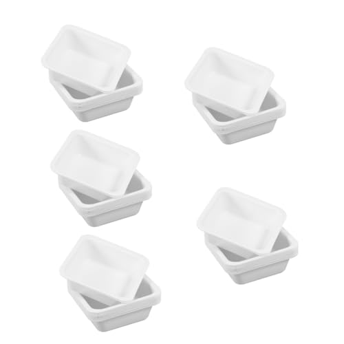 CIYODO 100 Pcs Weighing Pan Tin Sample Plates Charcuterie Pans Measuring Weigh Boats Mini Pour Boat Tray Small Weighing Trays Small Weigh Boat Lab Weighing Dishes Play Large White Plastic