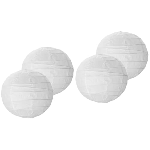 Abaodam 4 Stück Kronleuchter Laternenschirm Weiße Papierlaterne Außenlaterne Chinesische Papierlaterne Chinesische Papierlampe Papierlaternen Für Draußen Hängende Papierlaterne Ornament