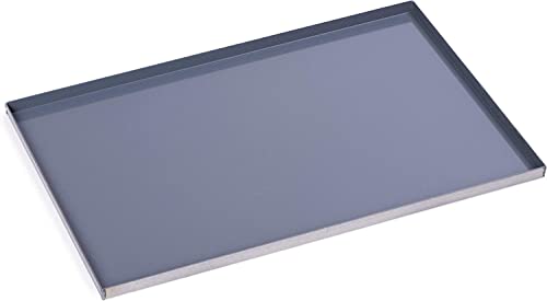 Silicon-Tech Teglia da Forno Antiaderente 60x40 in lamiera alluminata con Rivestimento Professionale Elasfood per Pane e Dolci, Bordo 2 cm
