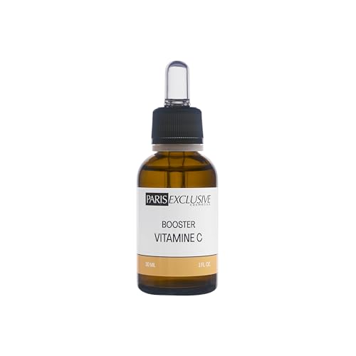 Paris Exclusive Cosmetics Booster Vitamina C – Suero 20% Vitamina C en solución – Restaura el brillo y difumina las manchas pigmentarias – Todo tipo de pieles, 30 ml