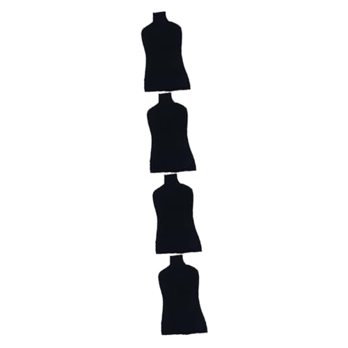 BELLIFFY 4 Pcs Black Mannequin Dress Form Cover Cotton Fabric Cover for Female Mannequin Torso Elastic
