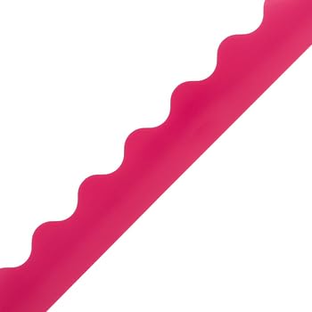 Deep Pink Scalloped Trimmer, 38 Feet