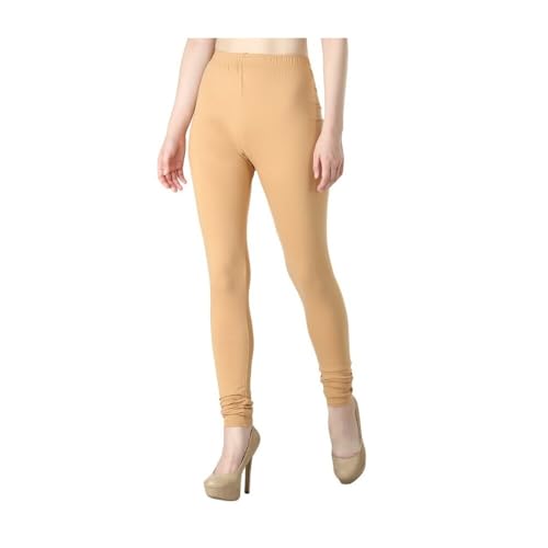 Image of Women's Slim Fit Cotton Lycra Churidar Leggings|Full Length|
