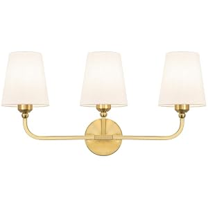 Bathroom Vanity Light, Brushed Gold Bathroom Lighting Fixtures Over Mirror