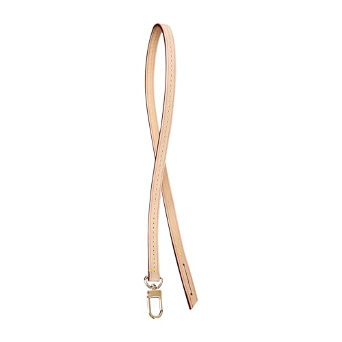 Image of Genuine Vachetta Leather Shoulder Bag Strap Replacement for Handbag or Purse(Apricot-Width:0.39in&Length:35.4in,Single Buckle)