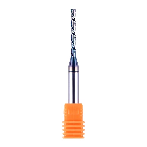 Image of SpeTool 1 /8 Inch Spiral Downcut Router Bit 1 /4 Inch Shank Extra Long 3 Inch with Extra Long Life Coating CNC Carbide Router Wood Bits