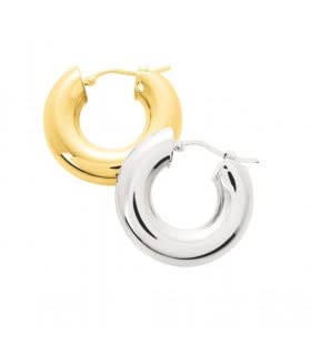 Créoles Or 12 mm PATTY les boucles en or jaune pour votre quotidien