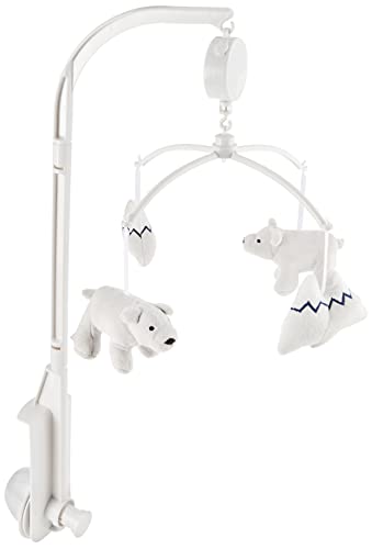 Image of Carter's Explore Baby Bear Grey and White Musical Mobile with Bears and Snow Capped Mountains