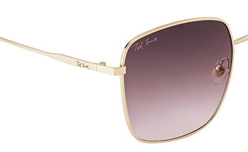 Image of Ted Smith Men's Women's UV Protection Metal Square Sunglasses