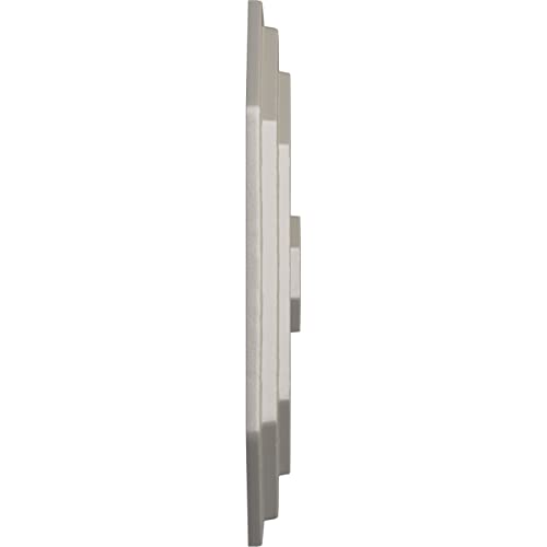 Image of Ekena Millwork CM25FEPWS 25-1 /4 inch x 17-1 /4 inch x 1-3 /4 inch Felix Ceiling Medallion, Pearl White