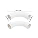 Tofficu 25Pcs 20Mm Pvc 90 Degree Large Arc Bent Elbow Pipe Fittings Flame Retardant Tubes for Electrical and Plumbing Industrial Applications