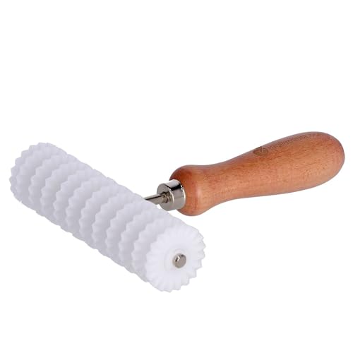 Tagliapasta Rotella Regolabile con 12 Lame in Derlin, Manico in Lengo, Diametro rotelle 40 mm