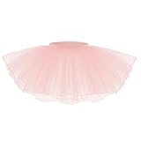 BSBUY Tutu Ballet Niña, Falda de Tutú para Niña, Faldas de Baile Rosa, 4 Capas Tutú Tul Princesa para Fiesta Cumpleaños Cosplay, 110cm
