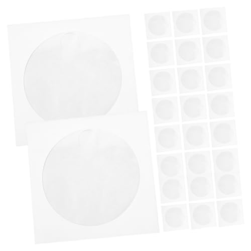 GALPADA 100 Piezas Fundas de Papel para CD DVD Sobres Protectores para Almacenamiento de Discos Resistentes Rasguños y Polvo Uso Hogar Oficina Escuela Organización Práctica