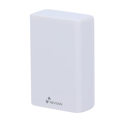 NIVIAN - Detector de Vibración Inalámbrico | Compatible con NVS-A6WG y NVS-ALARM1-W | Alta Sensibilidad 300-3KHz | Indicador LED de Estado, Sensor Vibración, Detector de Vibración