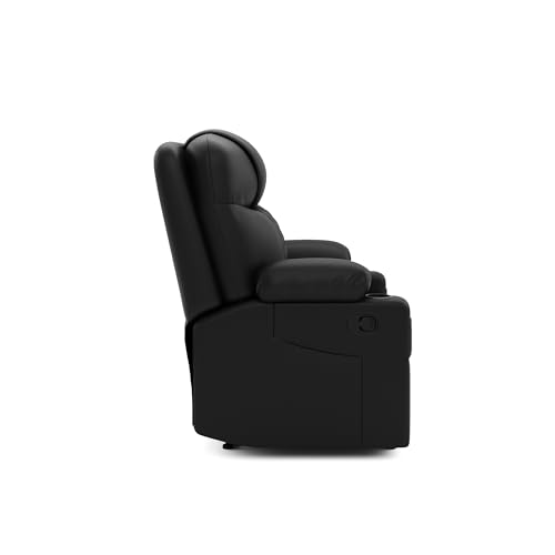 Image of Amazon Brand - Solimo Dreamsit | Single Seater Sofa Recliner | Manual Recliner (Leatherette Black)