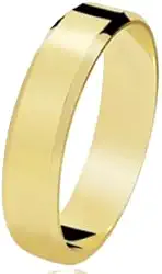 Aliança Avulsa 4mm Ouro 24k Reta Banhada Aço com Tungstenio Anatomica Casamento Compromisso Noivado