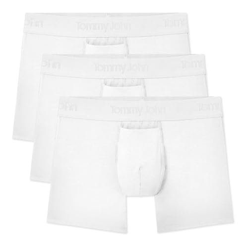 Tommy John Men's Trunk 4” Underwear, Second Skin Boxers with Supportive Contour Pouch, Soft, Breathable Stretch Fabric Boxers
