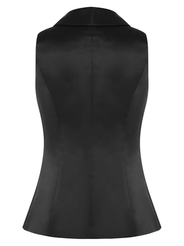 renvena Womens Sequin Sleeveless Blazer Vest Dressy One Button Tuxedo Suit Jacket Glitter Clubwear2