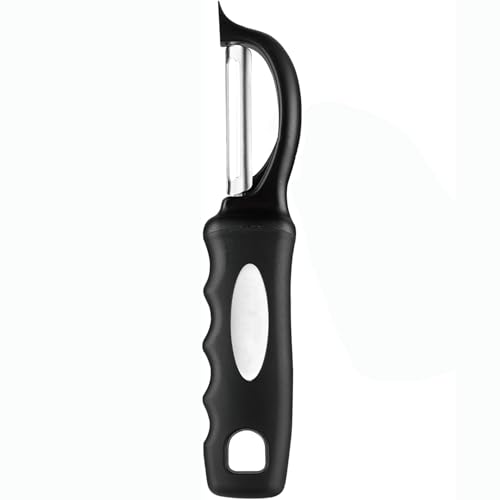 Premium Swivel Vegetable Peeler, Soft Grip Handle and Ultra Sharp Stainless Steel Blades - Perfect Kitchen Peeler For Veggie, Fruit, Potato, Carrot, Apple - Pink Lemonade (Black)