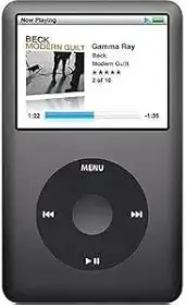 Compatível com leitor de música iPod Classic 7ª geração de 160 GB, cinza espacial, com acessórios em caixa lisa branca