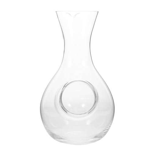 BAZEITFLOW Bottiglia Sake con Camera Ghiaccio Decanter Giapponese in Vetro Cristallo Trasparente con Beccuccio Inclinato Caraffa Raffreddante per Vino e Sake Server Elegante per Casa e