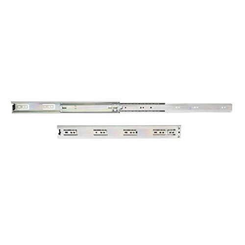 Emuca 3028705 Paire de coulisses/glissières à billes sortie totale 45mm x 250mm pour tiroir,...