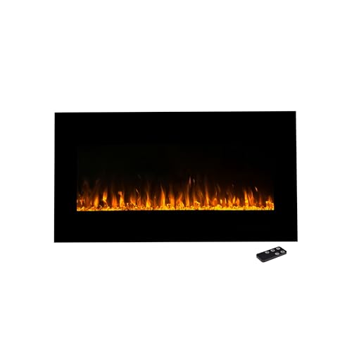 Electric Fireplace 36 Inch Wall Mounted Fireplace Heater