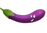 Novelty Fantasy Dildo from The Vegetable Series - Vibrating G-spot Anal Massage Dildo with 7 Vibration Modes, Fetish Adult Sex Toy for Women Men Couple Play（Eggplant）