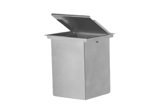 Lixeira de Embutir Quadrada Aço Inox 304 para Bancada e Pia Cozinha - 4,5L Antiodor TLPRO - Praticidade e Elegância