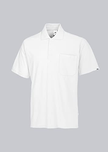 Polo unisex de manga corta blanco para hostelería y uso diario confortable en talla 2XS