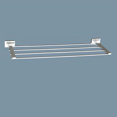 Image of ARQUIN Bathroom Towel Stand, Towel Holder Taurus 304 Grade Stainless Steel Towel Rack /Towel Rack /Bathroom Accessories Set, Cloth Towel Rod Organiser Chrome