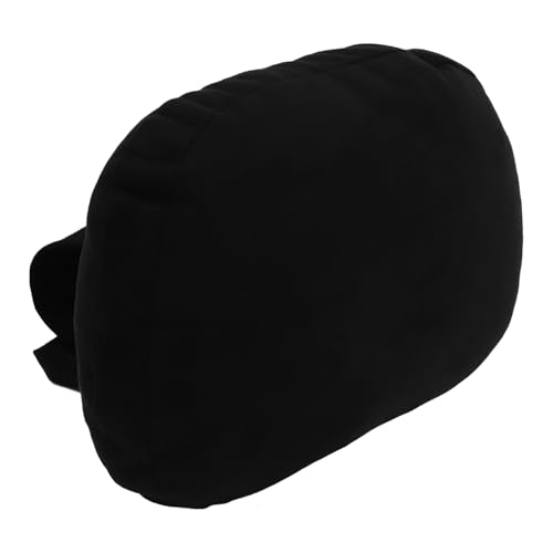 Ipetboom Almohada Cervical para Coche Reposacabezas de Terciopelo Sintético Negro Cojín Ergonómico para Asiento Soporte Lumbar Compatible con Vehículos de Lujo Accesorio para Viajes