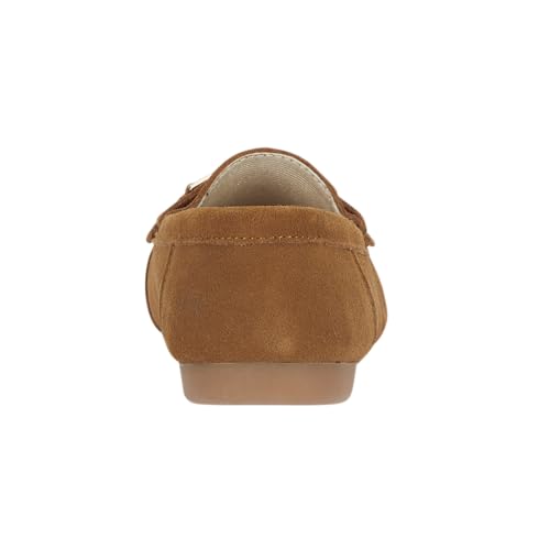Jo & Joe Women’s Suede Comfort Loafers with Gold Buckle – Cushioned Slip-On Casual Flats for Everyday Wear Sizes 4-8 - Image 4