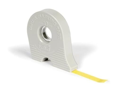 Tamiya 300087031 - Masking Tape mit Abroller, 10 mm x 18 m, Gelb