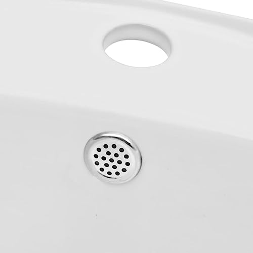 Muebles de baño de roble con lavabo de cerámica y estante de pared de 60x40 cm 7