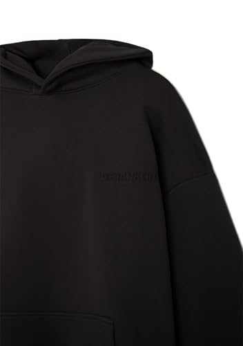 Sweat à capuche oversize Clean par D. Franklin, la coupe anthracite unie - 2